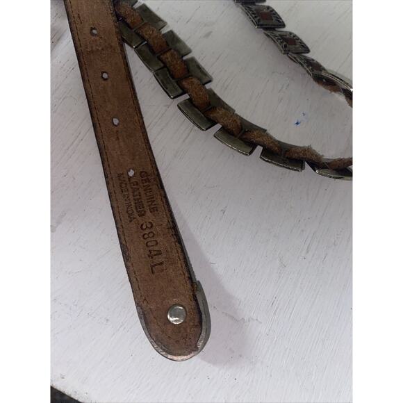 Solid Brass Buckle And Leather Women’s Belt 3804L Made In India - Picture 7 of 8